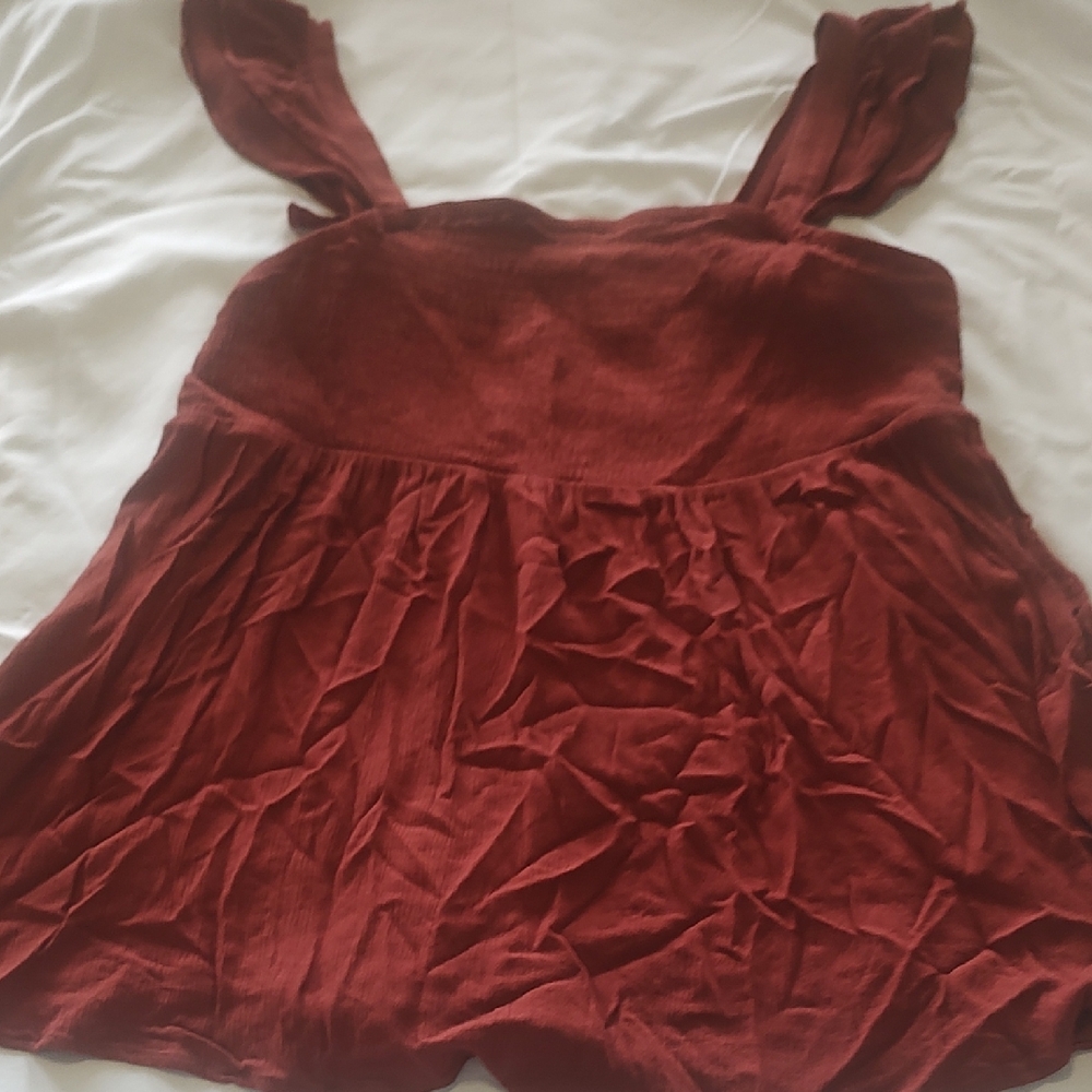 Torrid Brick Red Textured Sleeveless Top